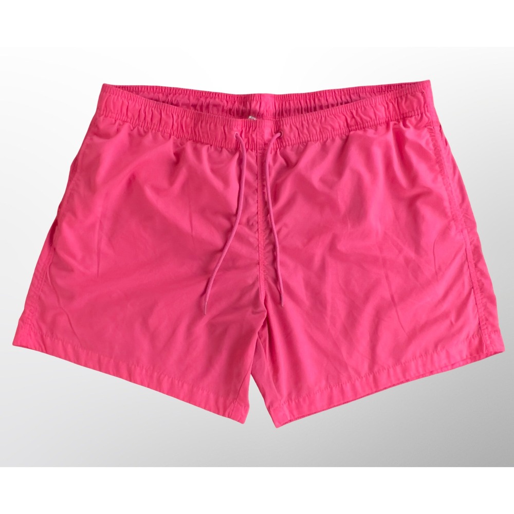 GUC H&M Mens XL Swim Trunks Shorts Lined Volley Beach Pool Neon Hot Pink